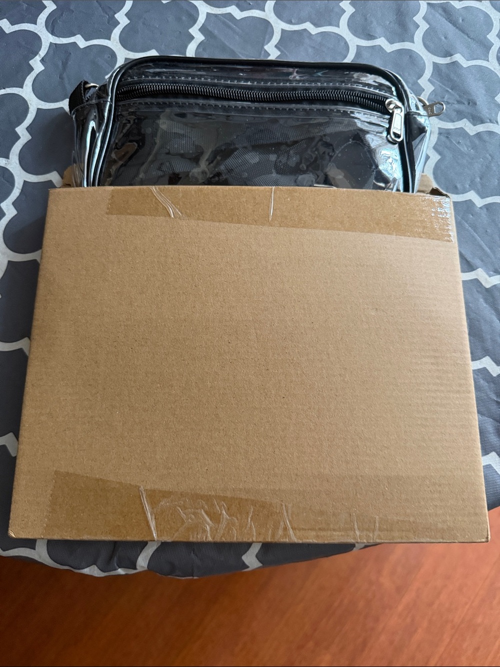 Transparent Black Crossbody Bag with Adjustable Strap - Picture 5 of 6
